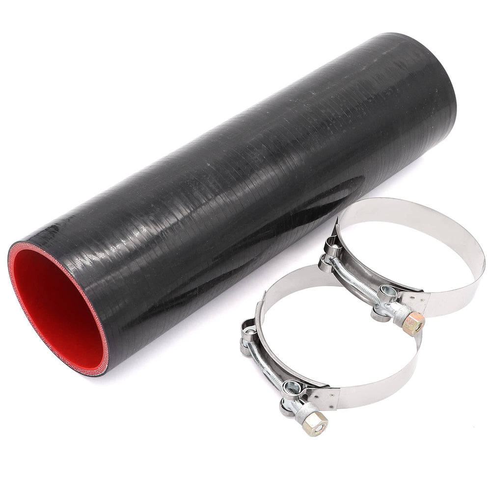 Taukealugs straight silicone hose coupler with 3-inch ID for turbo piping.