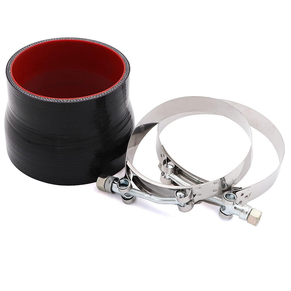 Taukealugs straight reducer coupler 3.5–4 inch for turbo piping connections