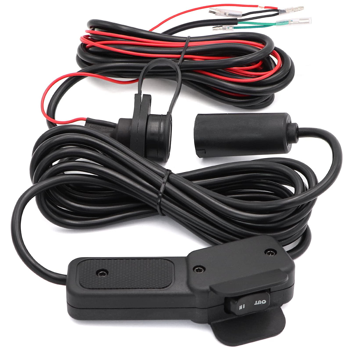 Taukealugs winch remote with ergonomic grip for comfortable handling.
