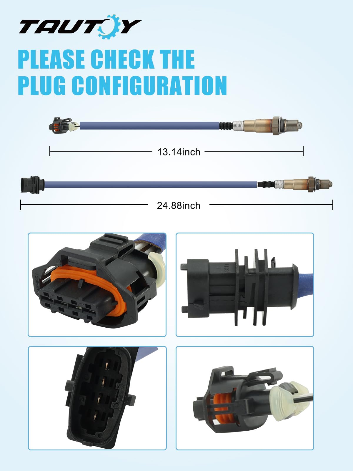 TAUTOY downstream oxygen sensor 234-4528 with stainless body for durable readings.