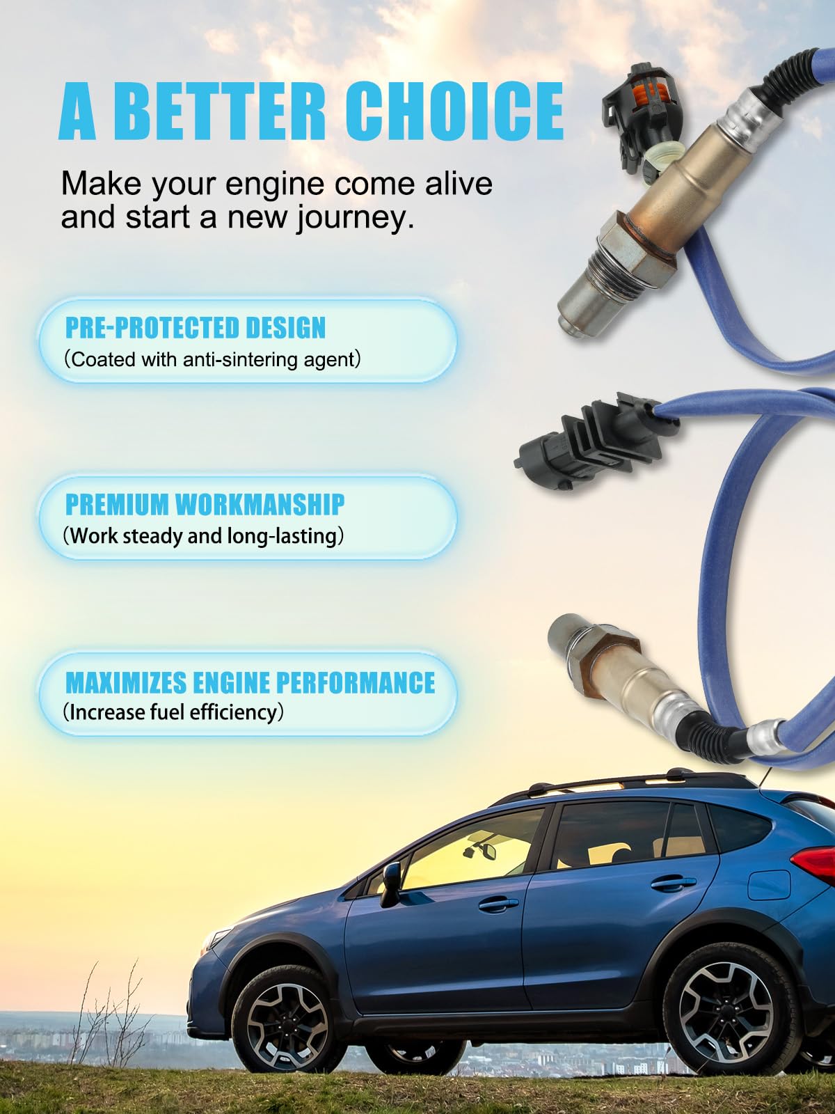 TAUTOY oxygen sensor installed in engine bay ready for integration.
