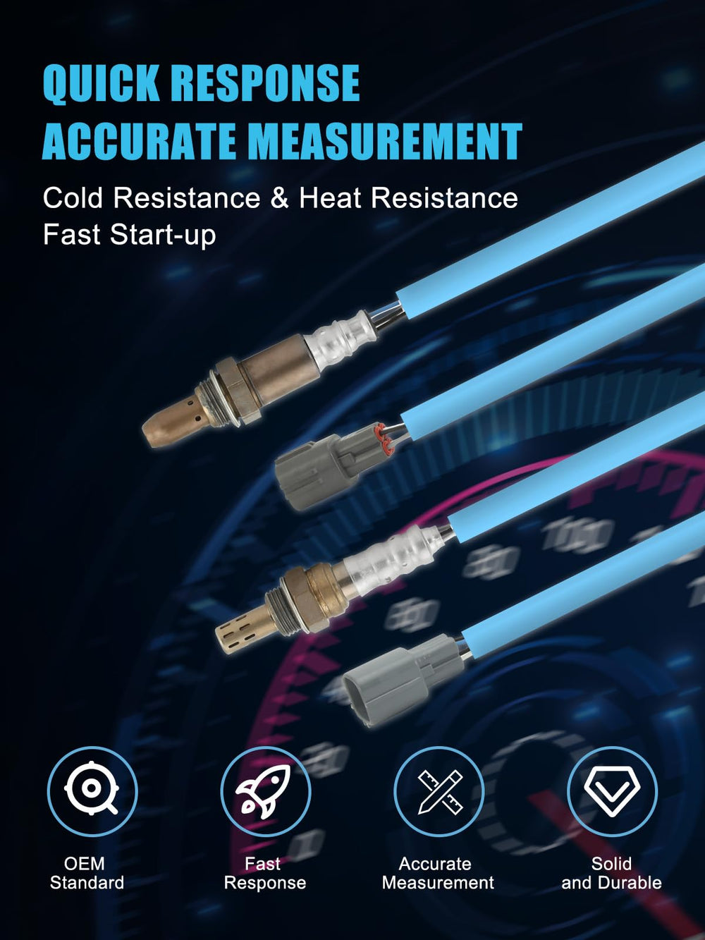 TAUTOY stainless steel oxygen sensor body delivers durable, precise readings.