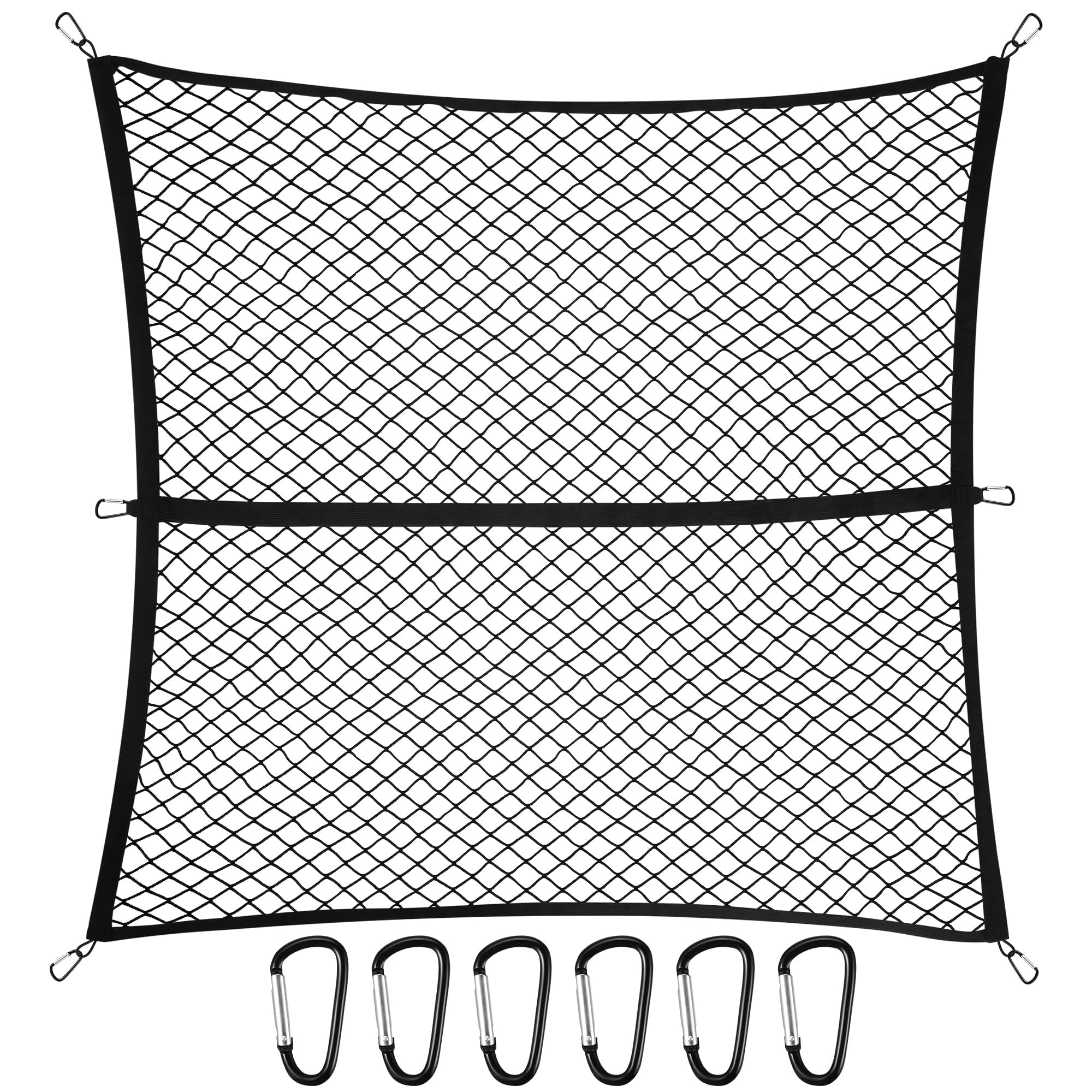 TAUYANG cargo net for Jeep Gladiator in 4x4 setup securing cargo during transit