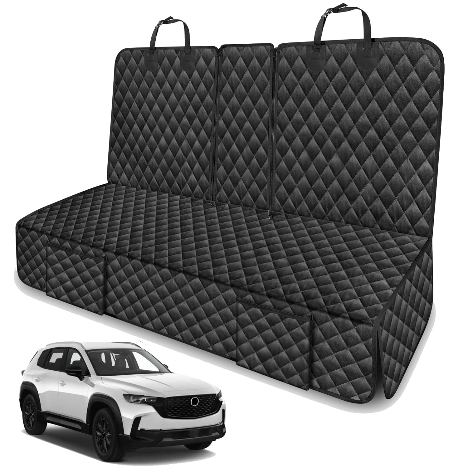 TAUYANG dog car seat cover on back seat with waterproof fit for Mazda CX-50.