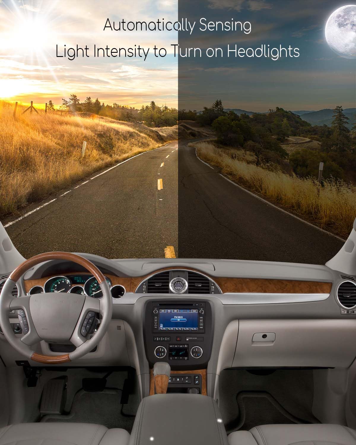 Tavaski ambient light sensor compatibility chart showing Buick, Cadillac, Chevrolet, GMC models