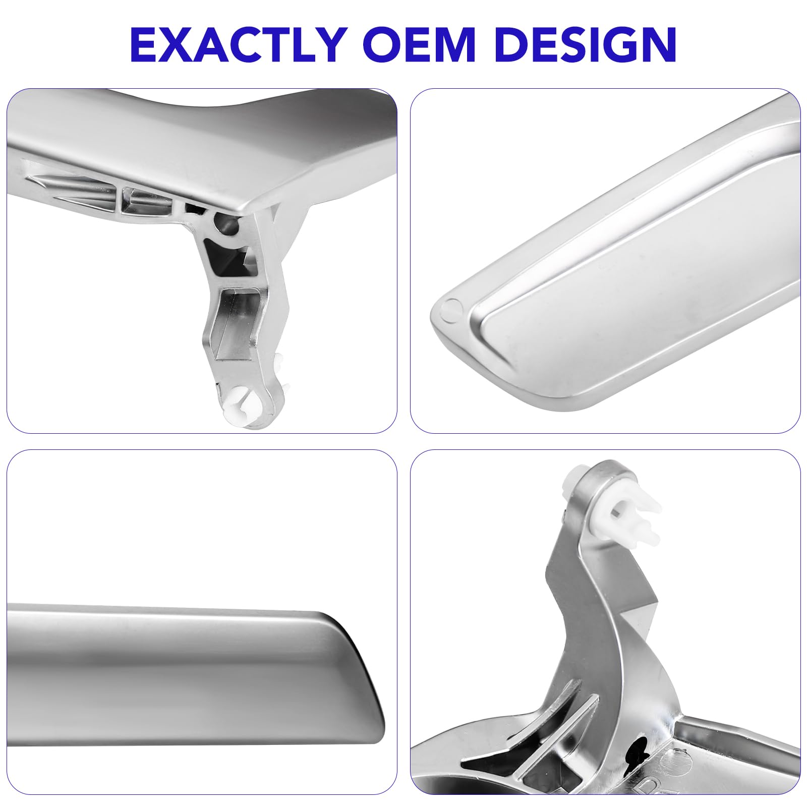 TAYATUO ABS PC door handle core, matte silver finish.