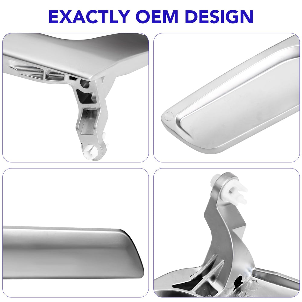 TAYATUO ABS PC door handle core, matte silver finish.