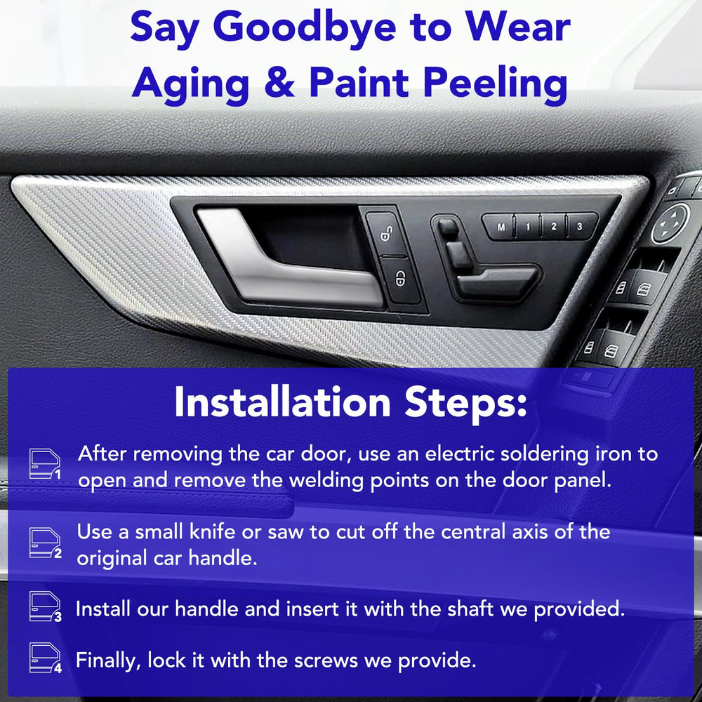 TAYATUO GLK door handle repair kit matte silver for SUV.