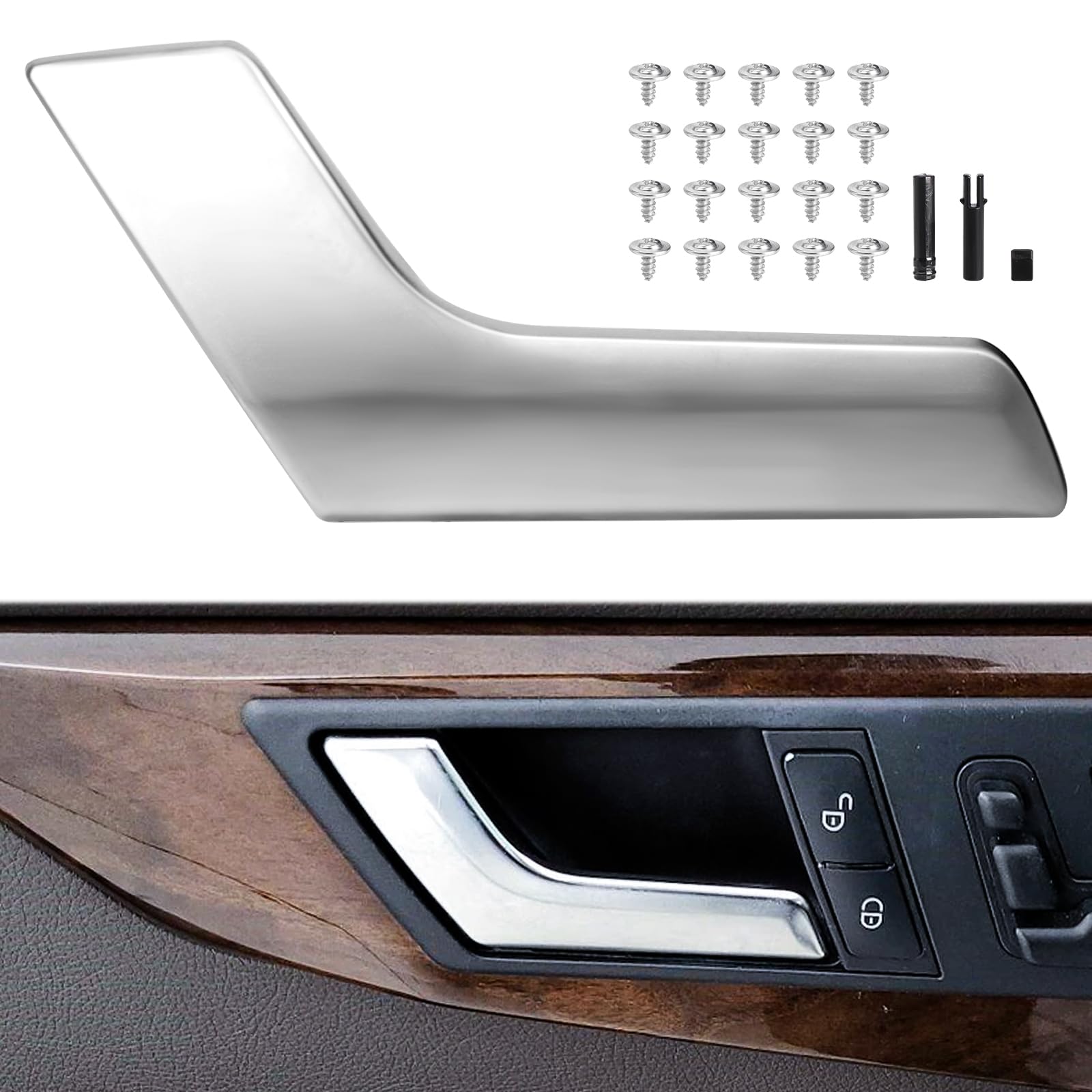 TAYATUO interior metal door handle front left for Mercedes W204, durable replacement.