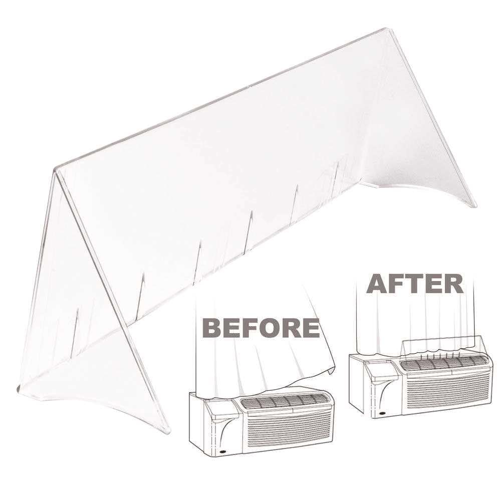 TayMac DA28 PTAC Air Deflector with adapter wedges for precise installation