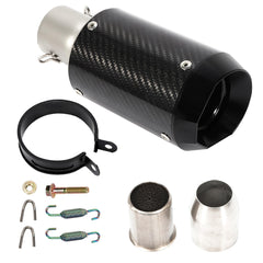 TBVECHI carbon fiber muffler side view on Z900 for a sleek look.