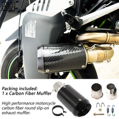 TBVECHI carbon fiber muffler texture closeup highlights premium weave.