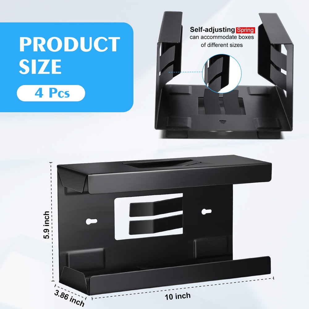 Tcevily magnetic wall-mount glove box holder on metal surface