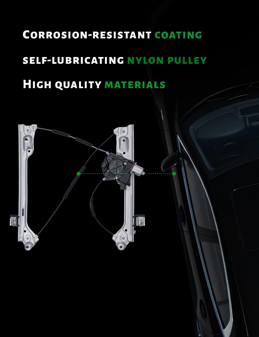 TCFWED OEM-style mounting dimensions for easy direct installation.