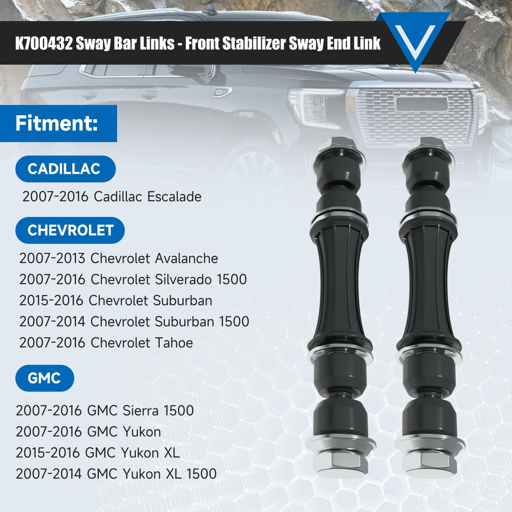 TCHENPART K700432 front stabilizer end link for Chevrolet Avalanche improves ride quality