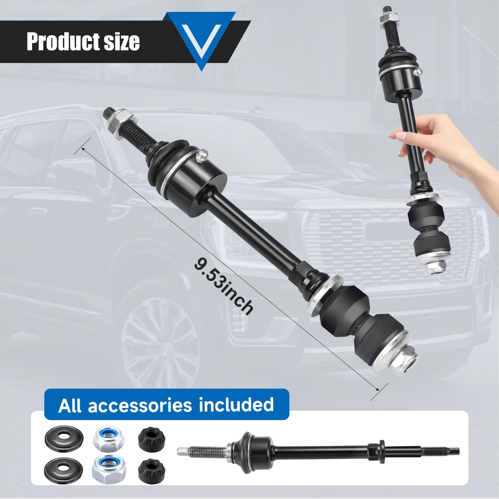 K7400 stabilizer link during test drive indicating improved ride feel