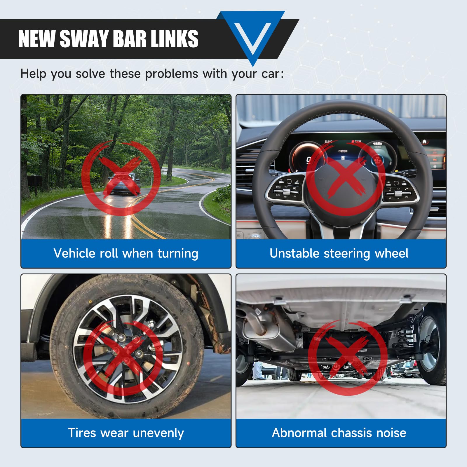 Ram 1500 front suspension view with K7400 stabilizer link