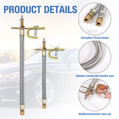 tchrules dual valve extension 71-inch enables convenient RV and truck tire filling