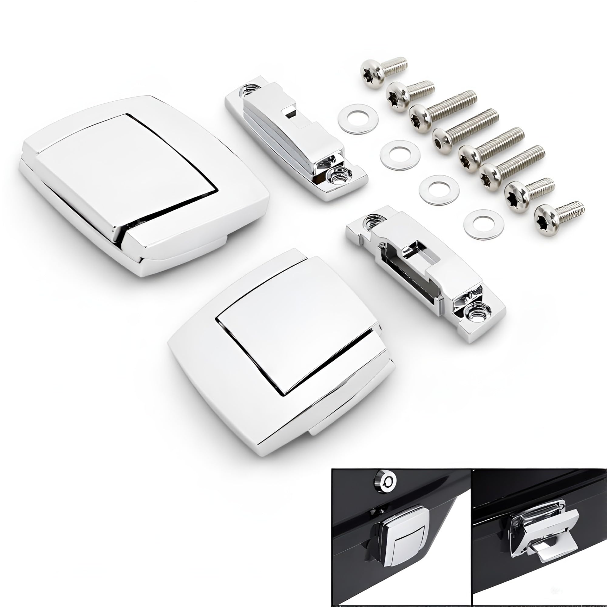 Lock cover fitment with TCMI Tour Pack latch on Harley.