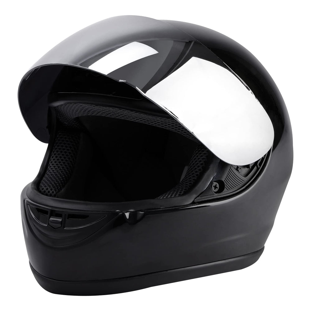 TCMT full-face helmet front shield offers clear visibility across conditions