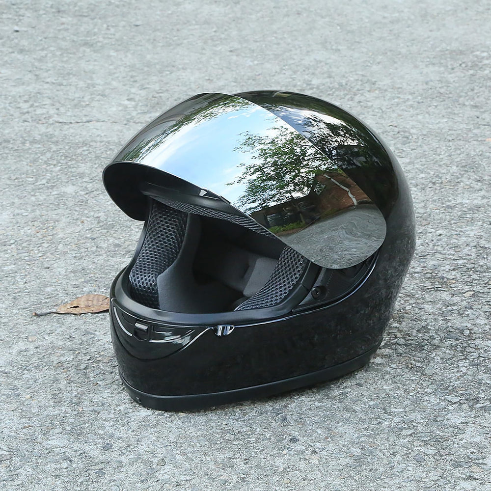 TCMT full-face helmet side profile shows protective shell for street and dirt riding