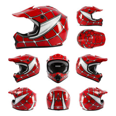TCMT Youth Dirt Bike Helmet side view; comfortable, secure fit for all-day rides.