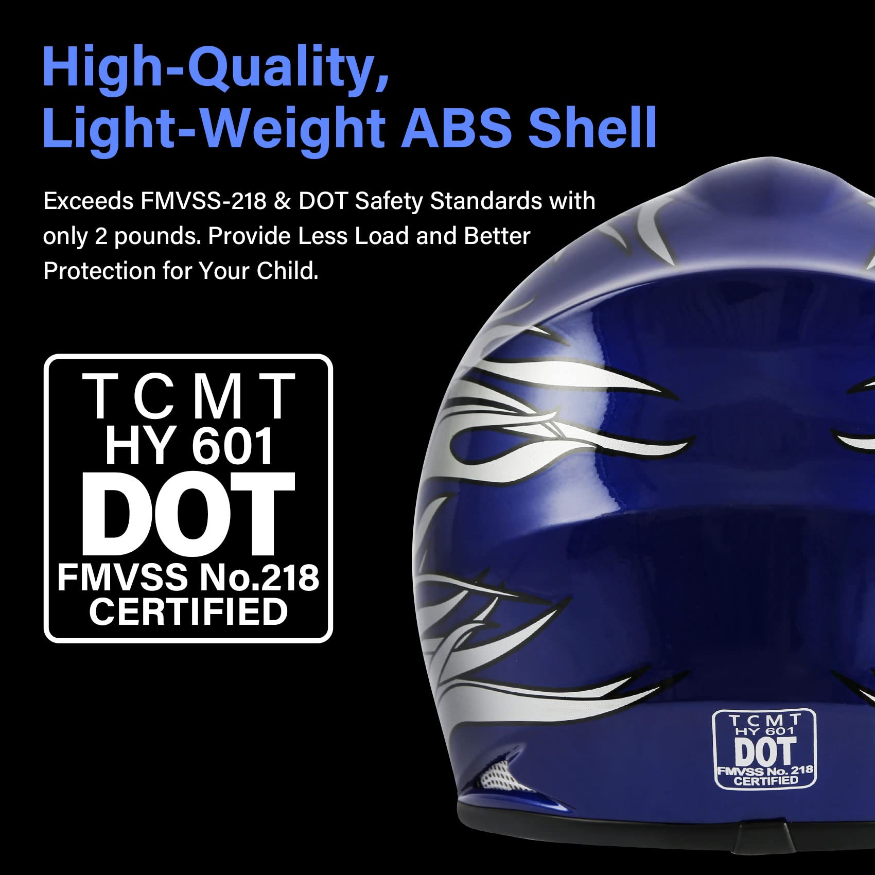 TCMT Youth dirt bike helmet ventilation system seen on side for cool rides.