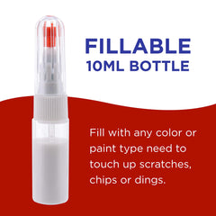 TCP Global fillable 10ml paint bottle ready for water-based paints.