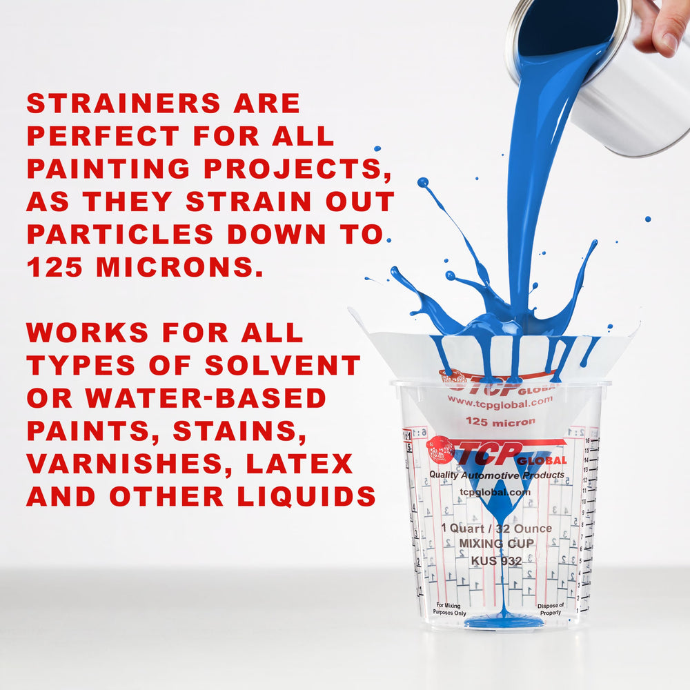 TCP Global flow-optimized cone strainer design reduces bleed-through during pours