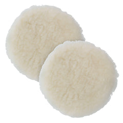 TCP Global Premium 7in wool buffing pad, top view, for even polishing and shine.