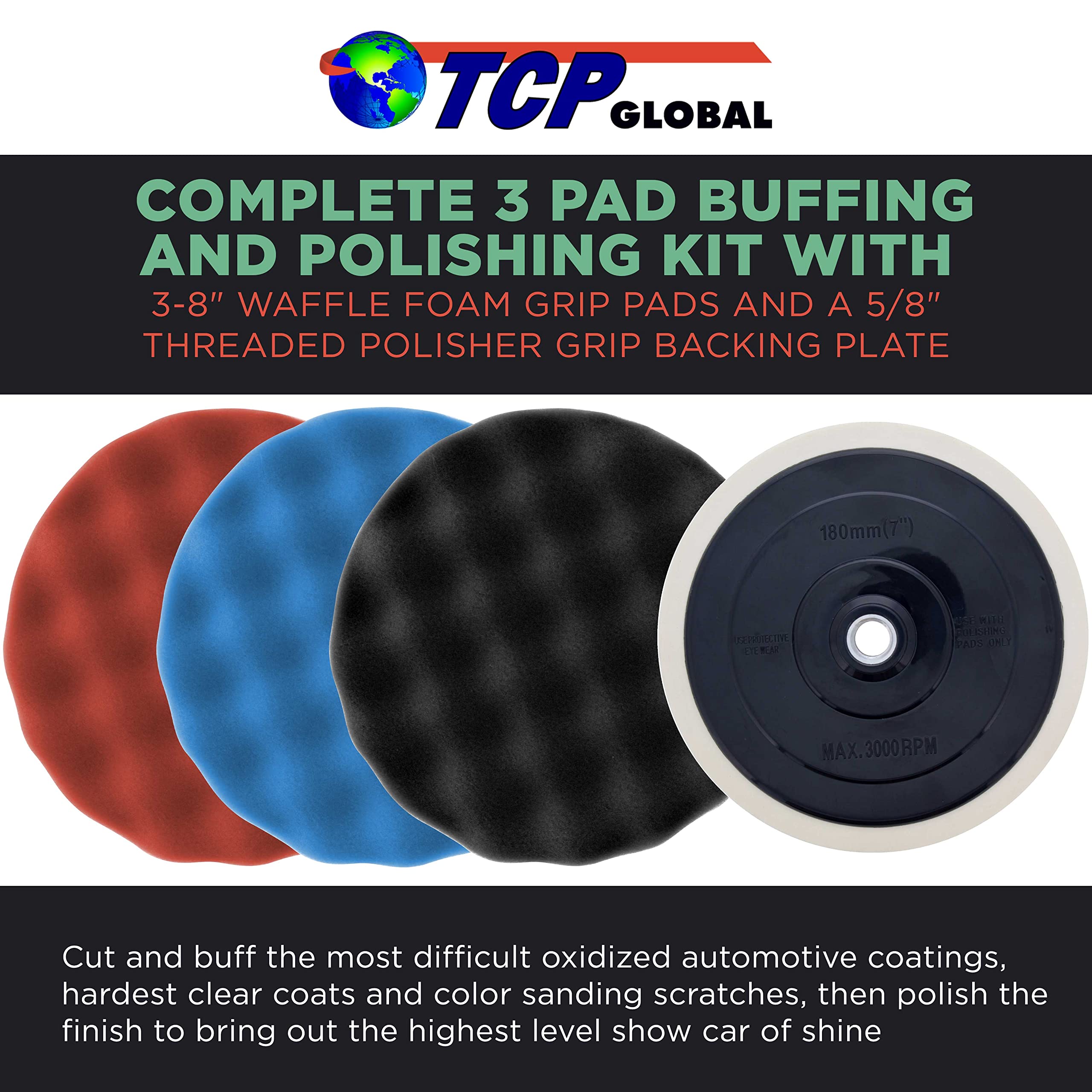 Close-up of the 5/8-inch threaded backing plate for secure attachment.