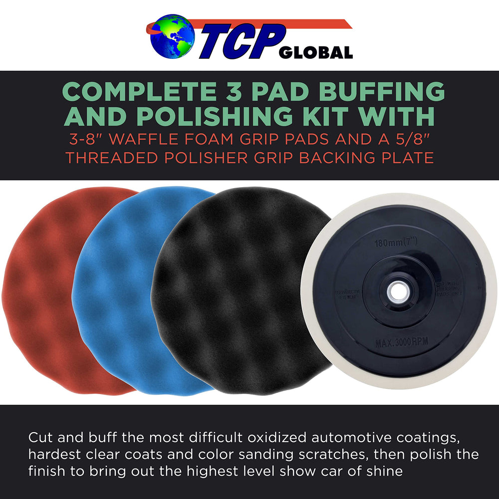 Close-up of the 5/8-inch threaded backing plate for secure attachment.