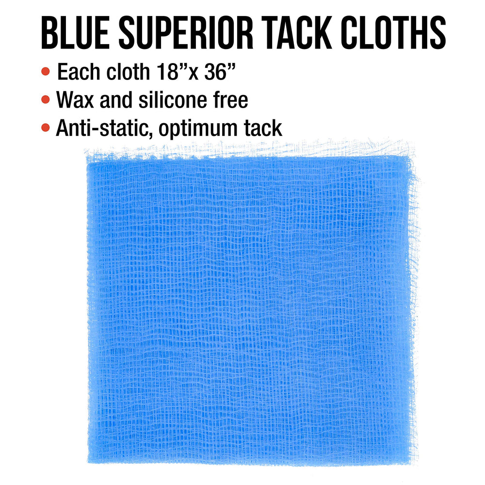 TCP Global Pure Blue tack cloth on car hood before paint