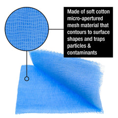 TCP Global Pure Blue tack cloth used in woodworking to trap lint