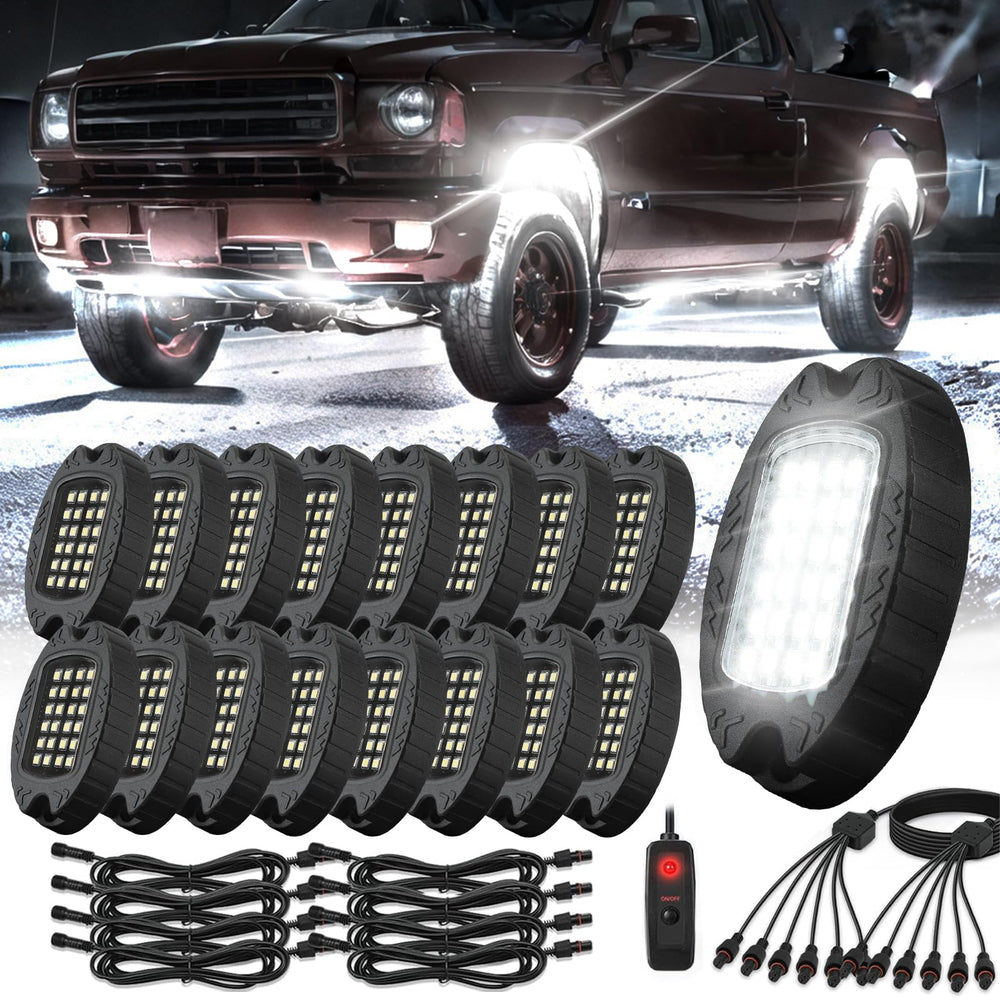 TDE Explorer.Lighting 16-pod rock lights undercarriage illuminate the truck for off-road visibility.