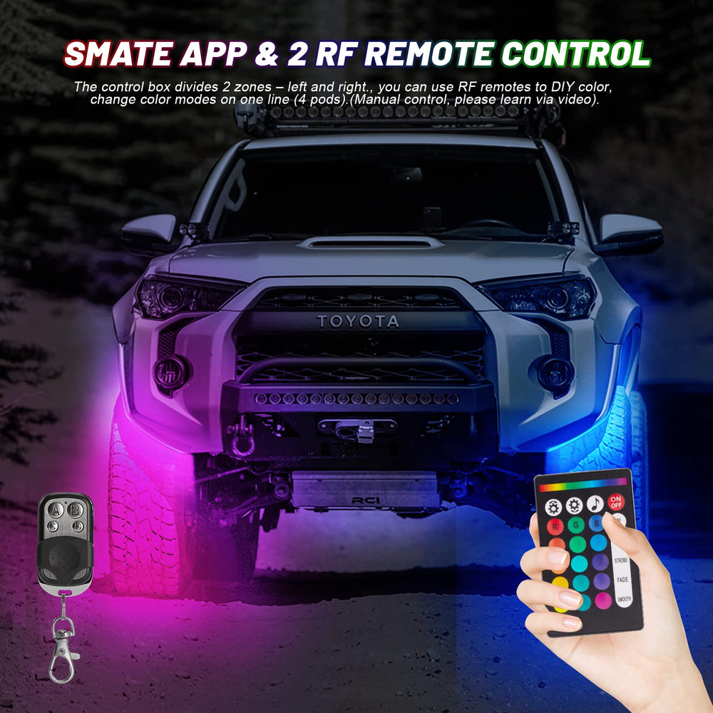 TDE Explorer.Lighting RF remote control for quick lighting adjustments.