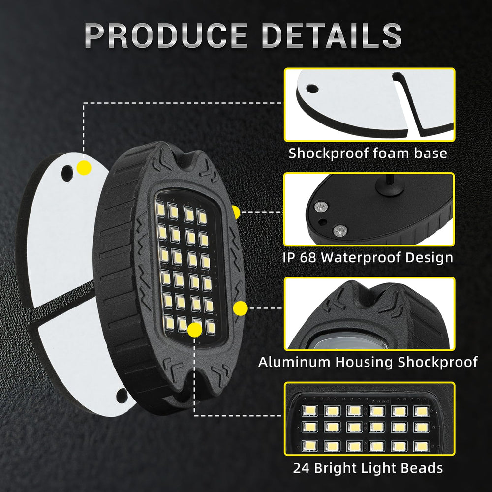 TDE Explorer.Lighting rock light pod offers easy 12V installation for multiple vehicles