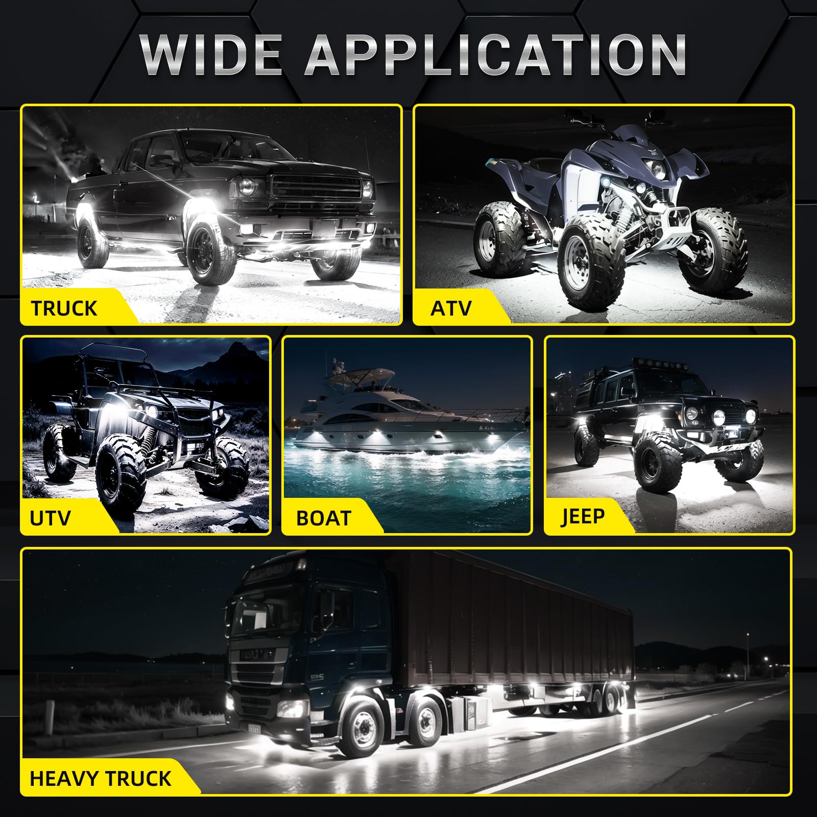 TDE Explorer.Lighting rock light pod extends lighting to truck bed and wheels