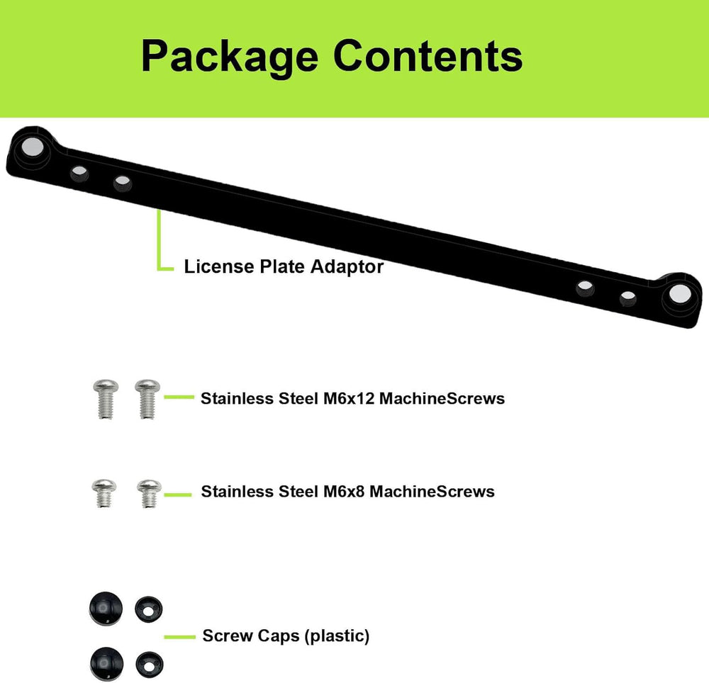 Mini truck license adapter fits Toyota Hilux and Mazda B-Series