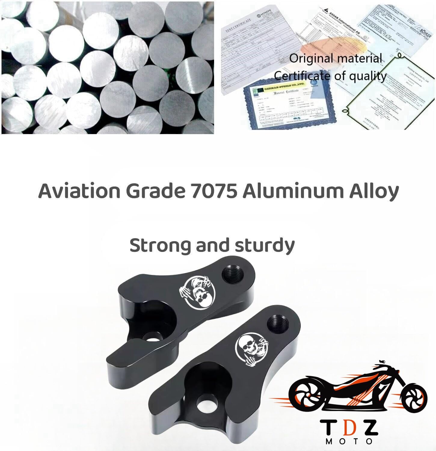 TDZ MOTO compatibility range image highlights fit for 2002-2025 models.