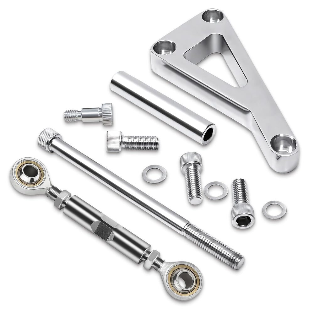 TEANTECH SBC alternator bracket with long water pump mounts for reliable engine alignment.