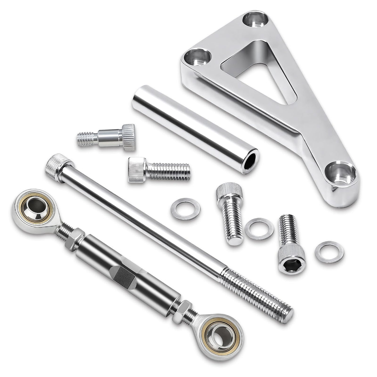 TEANTECH SBC alternator bracket with long water pump mounts for reliable engine alignment.