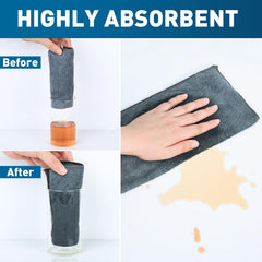 TEAWOO absorbent car cleaning towels quickly soak moisture and dry fast