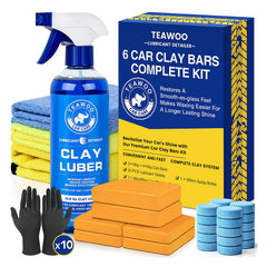 TEAWOO clay bars kit with six bars for deep detailing and prep