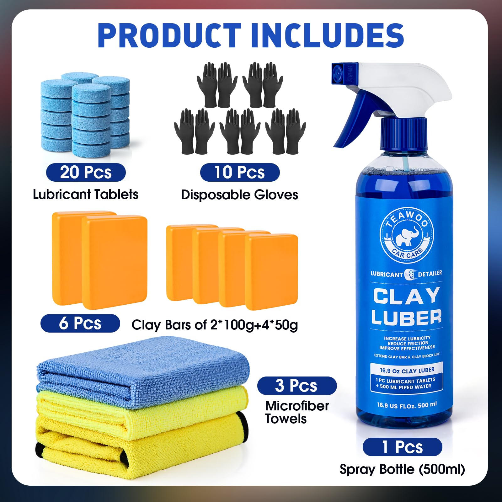 TEAWOO lubricant tablets close-up for smooth clay glide