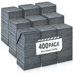 TEAWOO gray microfiber towels in 12x12 inch size for fast spill absorption