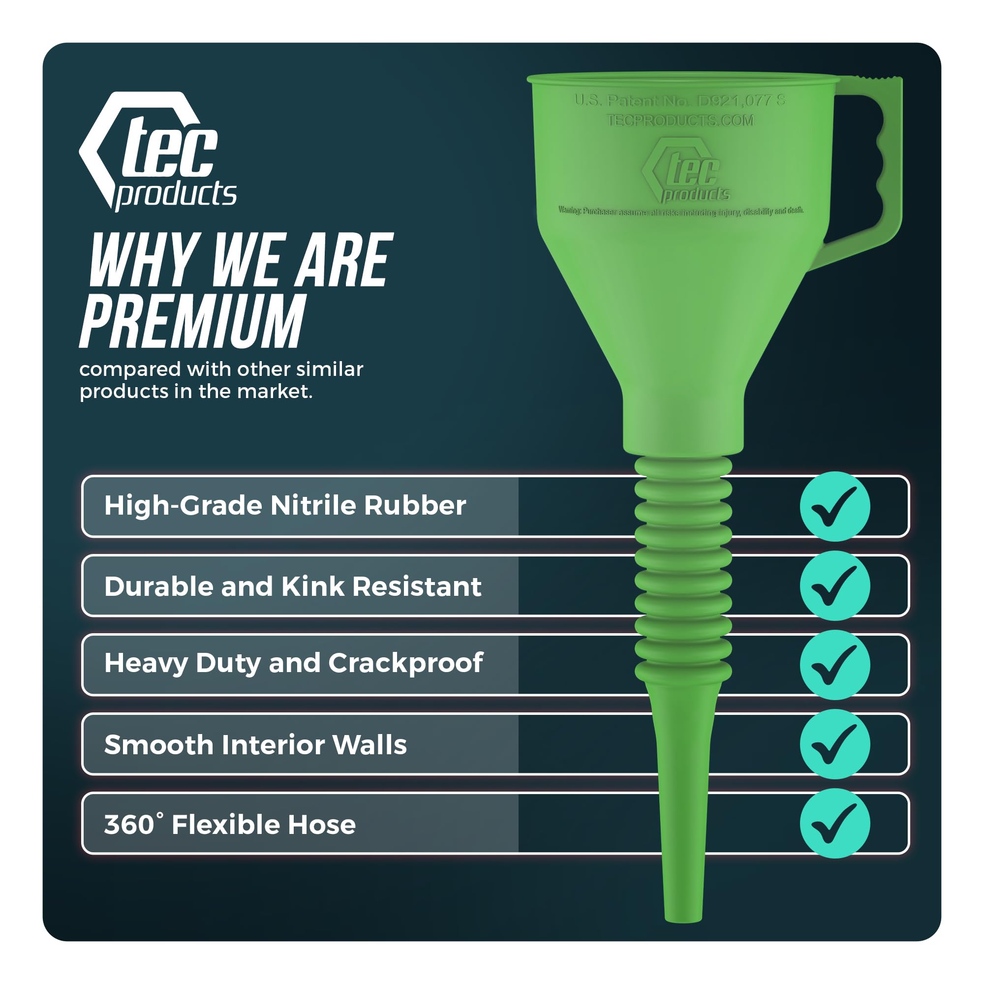 TEC Products FlexAll 16-inch length enables reach into tight engine bays.
