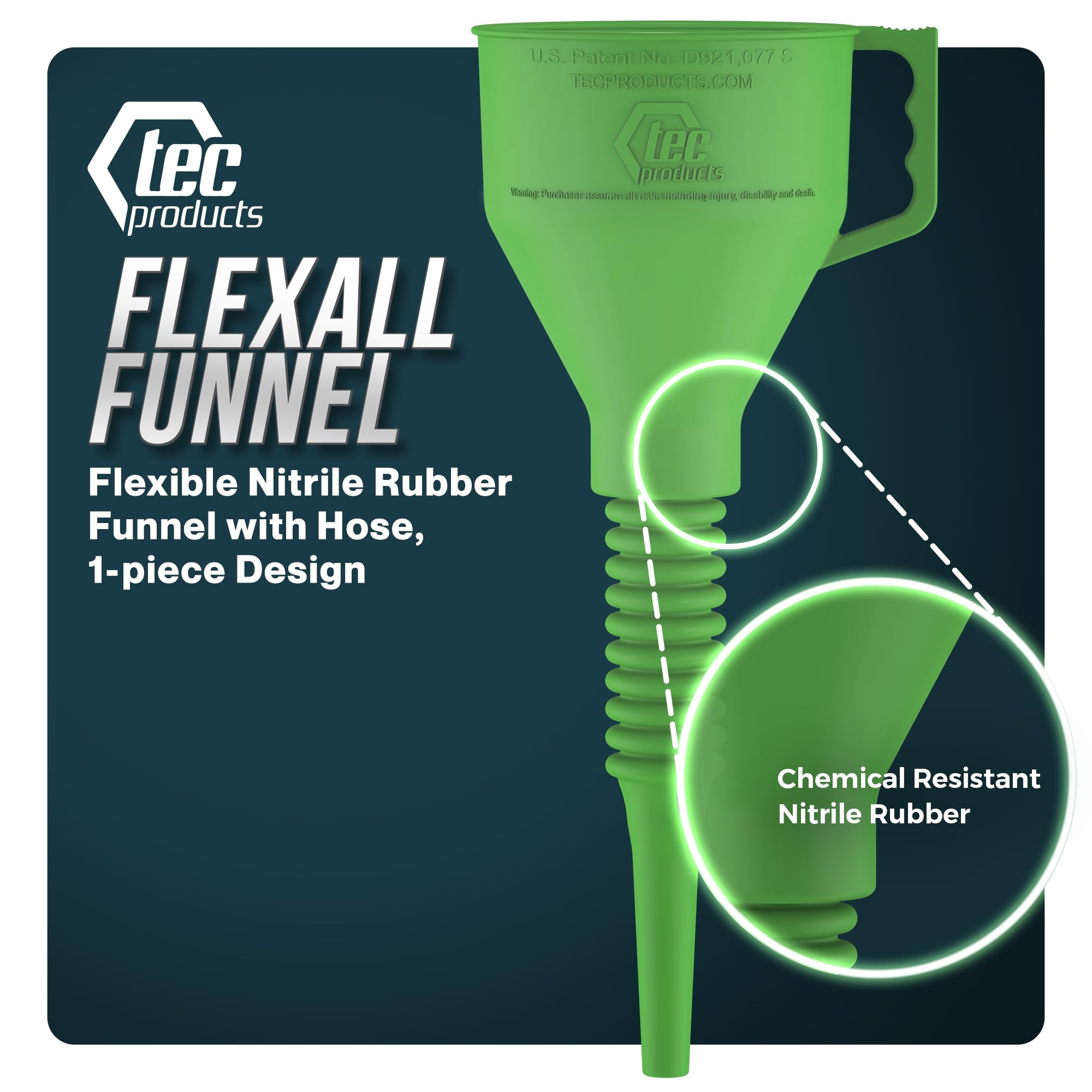 TEC Products FlexAll nitrile rubber construction supports lasting, reliable performance.