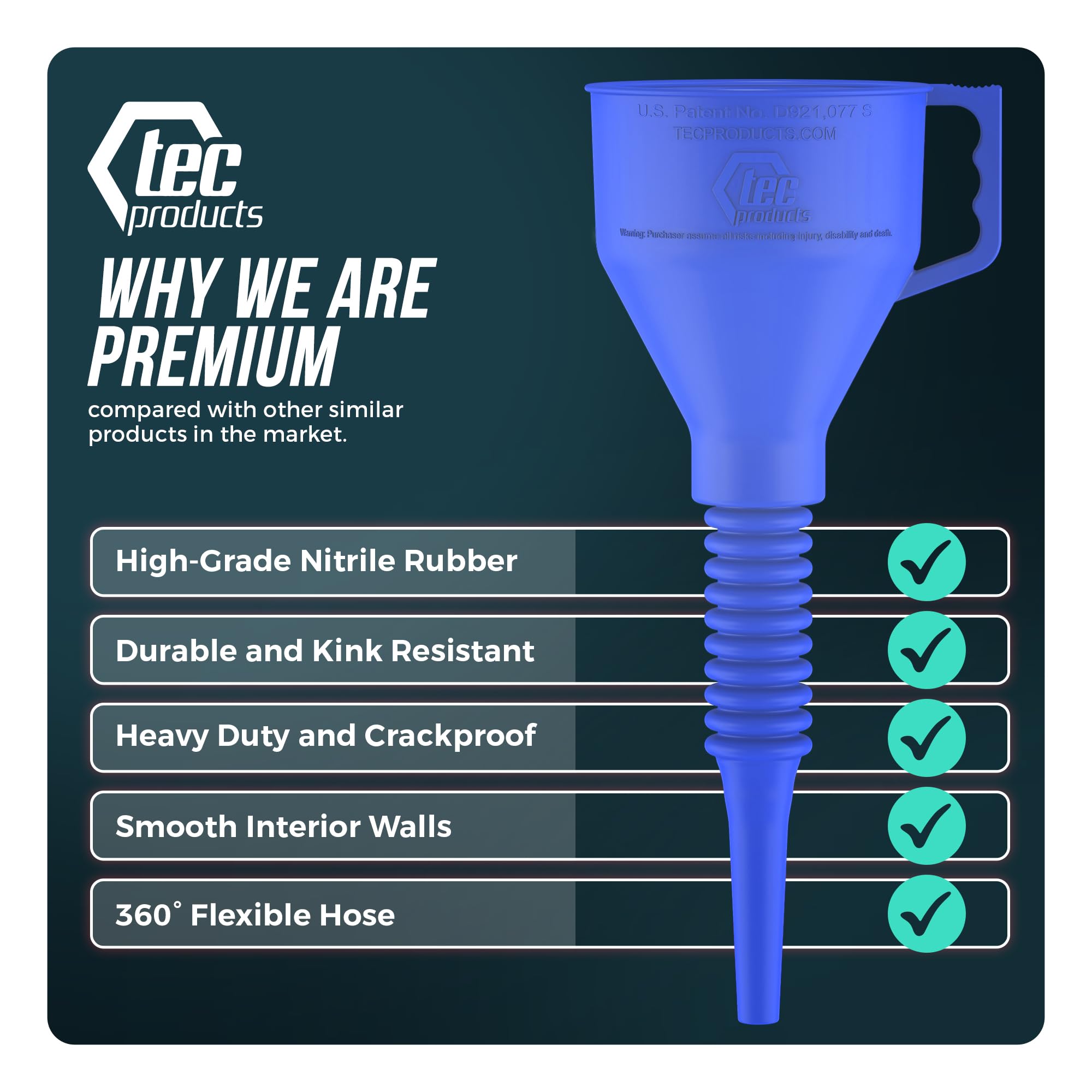 FlexAll 16-inch length guides fluids precisely during engine and transmission tasks.