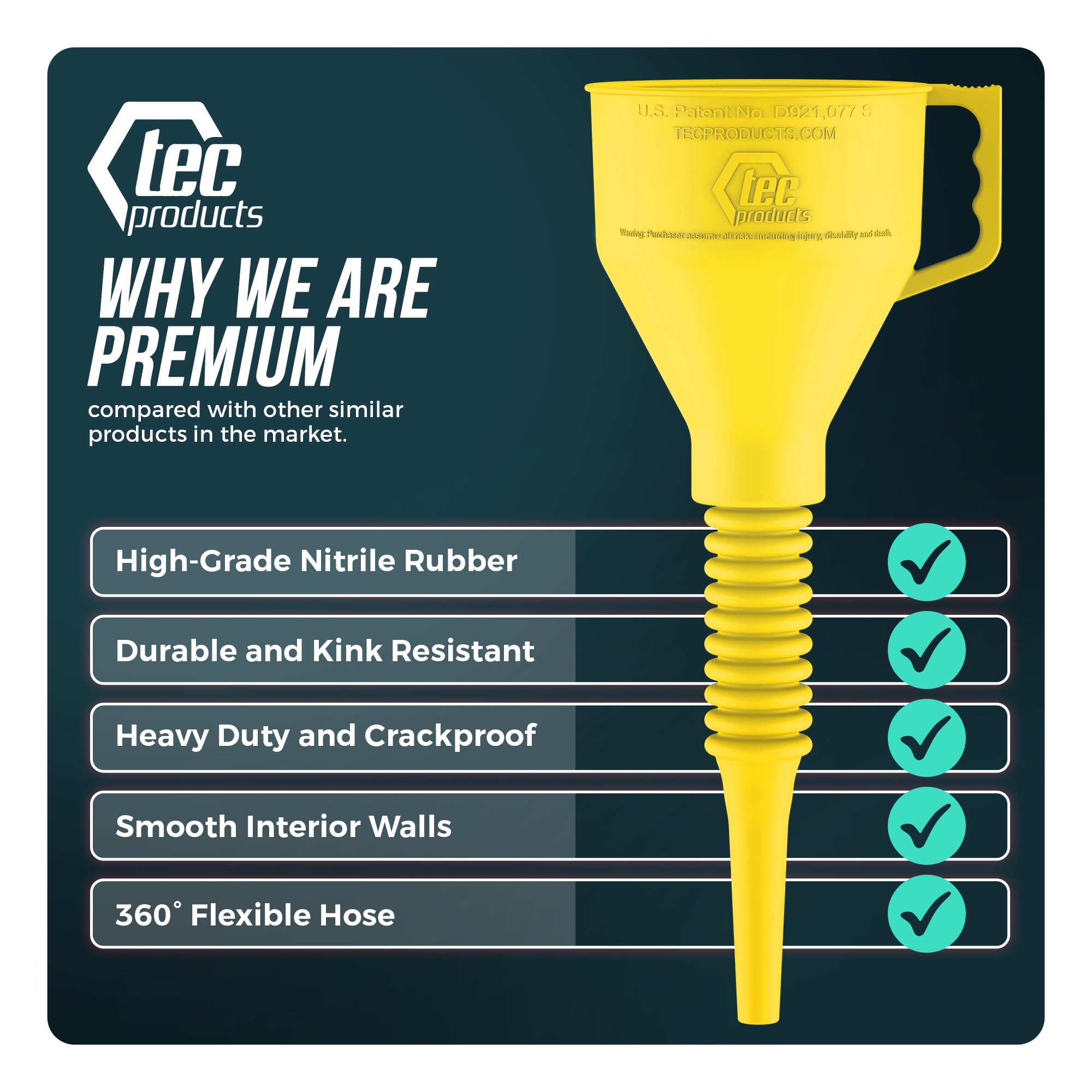 TEC Products FlexAll nitrile rubber closeup highlights durable, flexible construction.